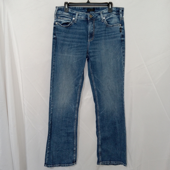 Silver Jeans Denim - Silver Jeans Suki Flare Mid Rise Bootcut Denim Jeans Women’s 14/ L33 Stretch EUC